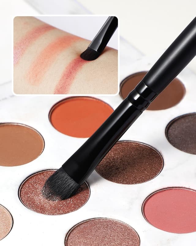 Detalle de EIGSHOW set da 5 pennelli per il trucco essenziali (base, cipria, ombretto, eyeliner) in nero