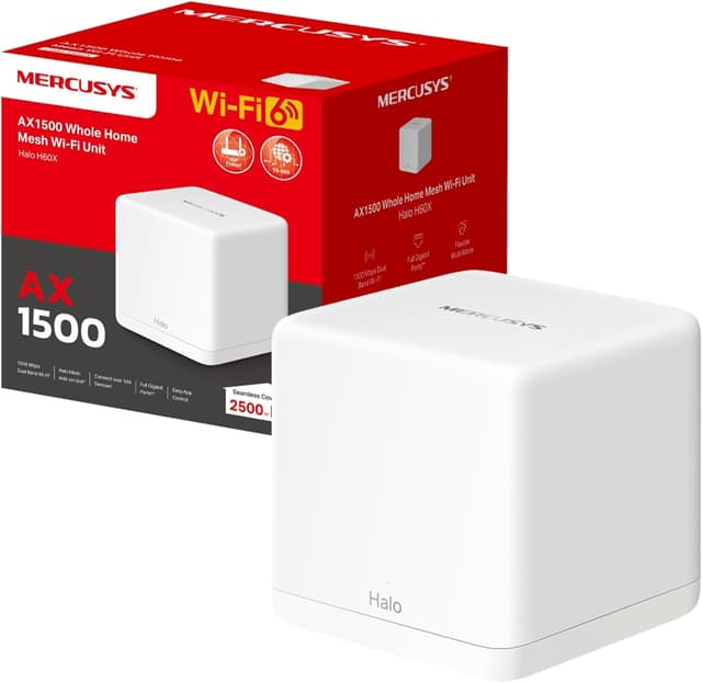 Detalle de MERCUSYS Halo H60X AX1500 WiFi 6 Mesh
