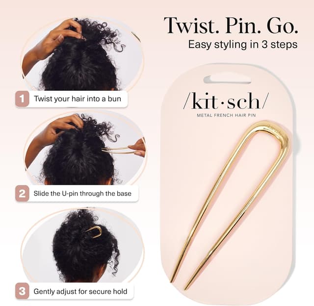 Thumbnail 6 de Kitsch horquilla francesa dorada 1 unidad