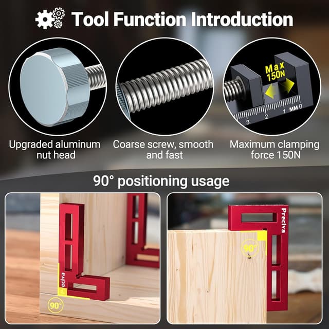 Detalle 2 de 90-Grad-Positionierwinkel Set mit 4 Stück