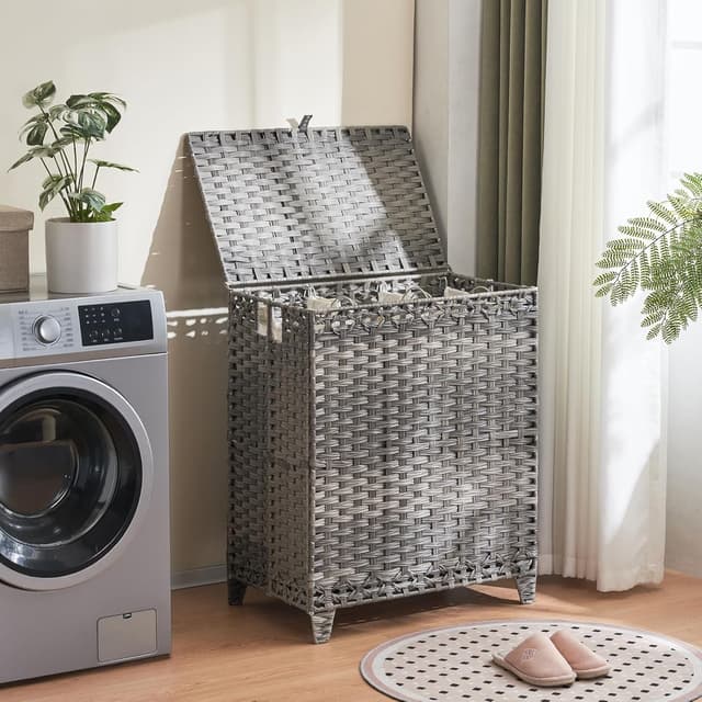 Thumbnail 1 de Laundry Hamper 190L 3-Section with Lid