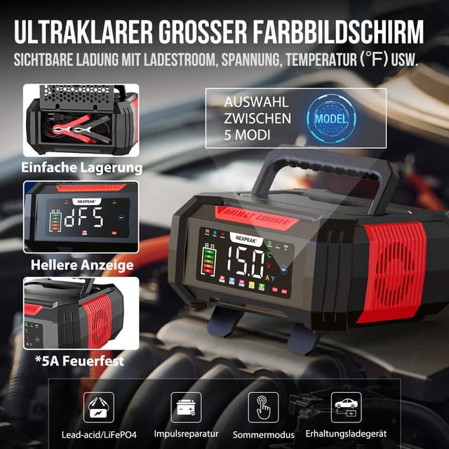 Detalle 2 de NEXPEAK NC315 15A Autobatterie Ladegerät