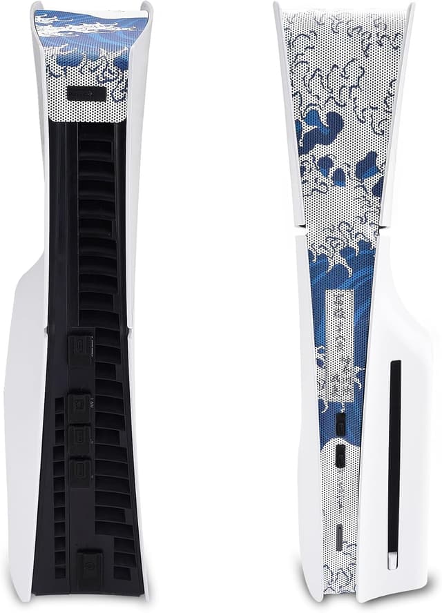 Detalle de playvital 12 in-1 Dust Cover Kit for PS5 Slim (Disc & Digital) — anti-dust net and silicone port plugs