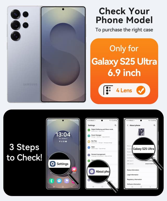 Detalle 2 de CANSHN Magnetic Galaxy S25 Ultra Case 6.9