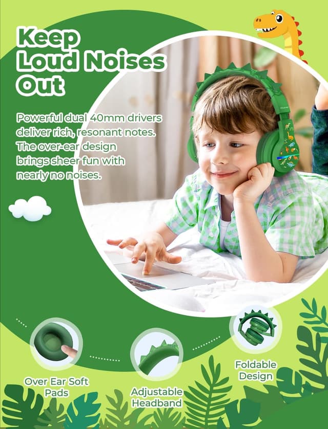 Thumbnail 5 de iClever BTH12 Kids Bluetooth Headphones 85H