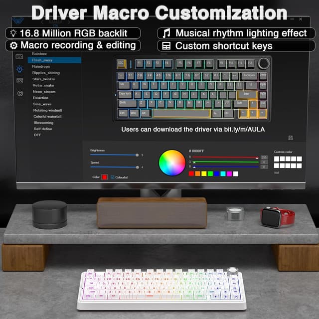 Detalle 2 de AULA F75 75% wireless mechanical keyboard