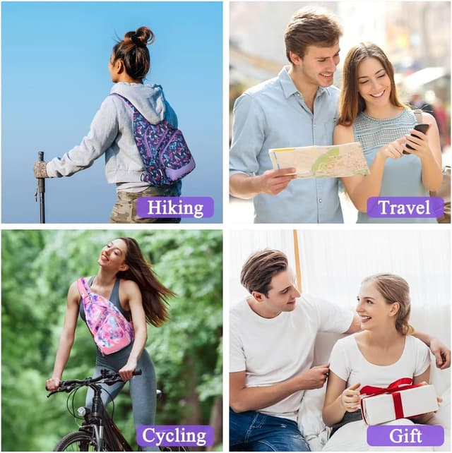 Thumbnail 6 de VASCHY Sling Bag Crossbody Backpack – water-resistant anti-theft chest bag with multi-pocket organisation