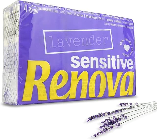 Imagen de RENOVA Pañuelos de Bolsillo Sensitive Lavanda 🌸 - 6 Paquetes en OfertitasTOP