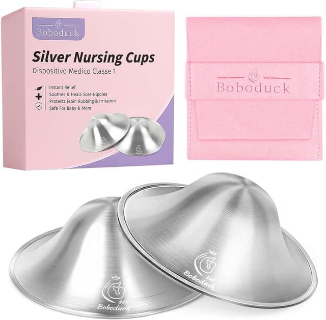 Imagen de The Original Silver Nursing Cups 925 Silver Nipple Shields (Large) 🩺 en OfertitasTOP