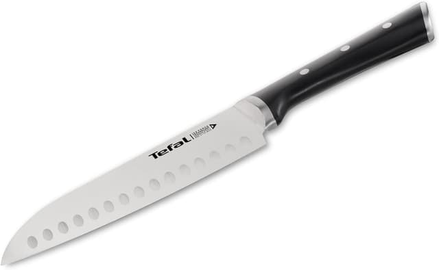 Detalle 2 de Tefal Ice Force 🥢 Cuchillo Santoku 18 cm, Acero Alemán
