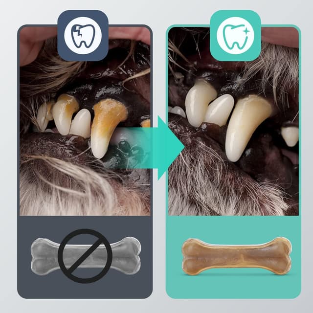 Detalle de Nobleza 12 pezzi di ossi pressati in pelle bovina da 10 cm per cani