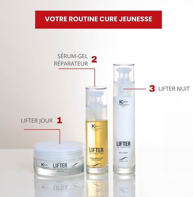 Detalle de KDERM K’DERM SCIENTIFIC PARIS Lifter Sérum Gel Réparateur anti-rides à la Kappa-Élastine et Aloe Vera – 30 ml