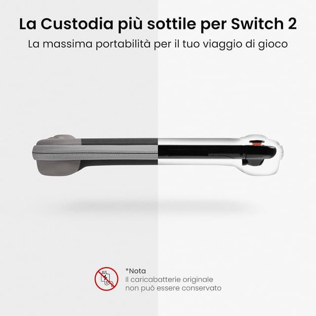 Detalle de tomtoc Custodia per Nintendo Switch 2 (2025) con protezione e 12 cartucce