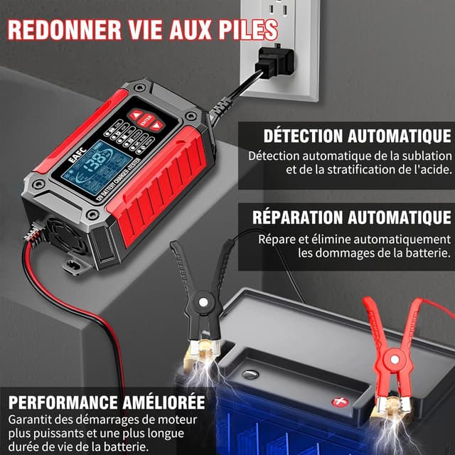 Detalle 2 de Testeur de batterie 12V 6A EAFC12V6A