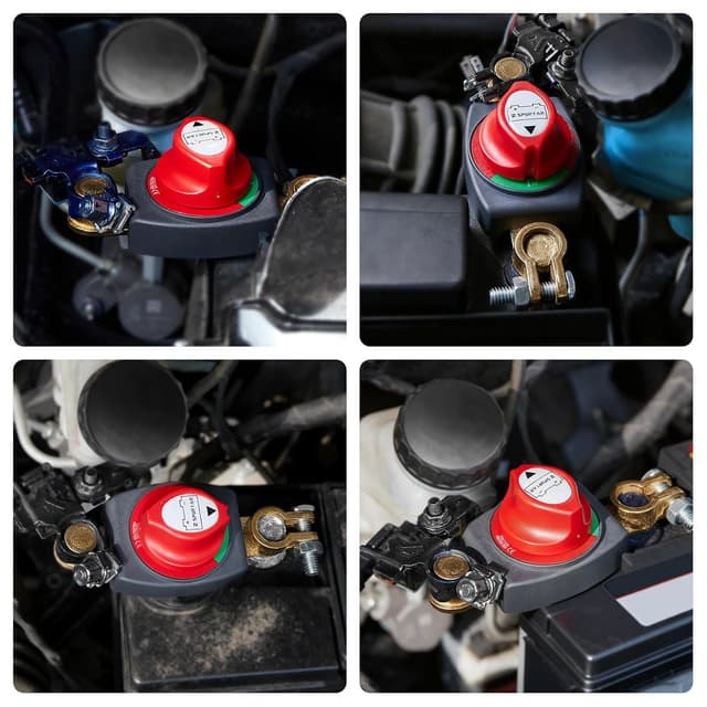 Detalle 2 de Spurtar Battery Isolator Switch 12V–48V Top Post (Negative) – 275A continuous battery disconnect