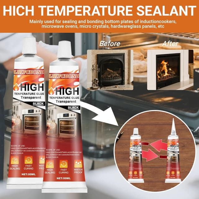 Detalle 2 de LIKFCBOND Pegamento Alta Temperatura 100 ml 650°C