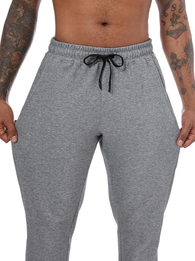 Detalle de Yageshark Jogginghose Herren Baumwolle mit Stretch – atmungsaktive Trainings- und Freizeithose mit Taschen