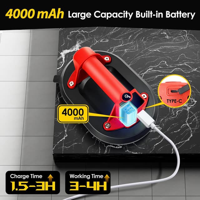 Detalle 2 de Akku Saugheber 260 kg für Fliesen