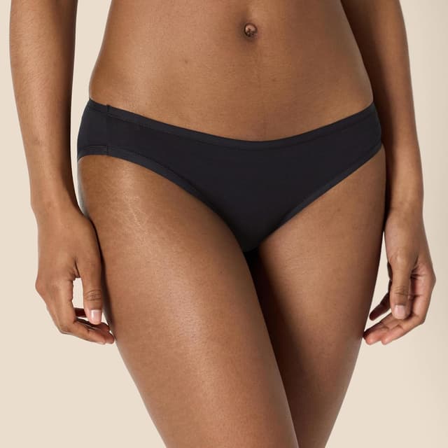 Detalle de Amazon Essentials Damen-Bikinihose aus Baumwolle (tiefer Sitz auf der Hüfte, in Übergröße erhältlich)
