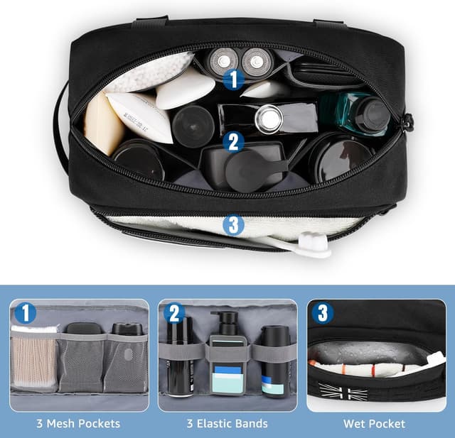 Detalle 2 de ETRONIK Tactical Travel Toiletry Bag for Men