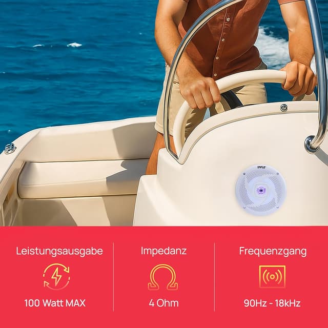 Detalle 1 de Pyle Outdoor Lautsprecher Box 100 Watt