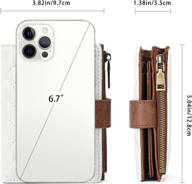 Detalle 2 de GAEKEAO Damen-Geldbörse klein mit RFID-Blockierung und Reißverschlusstasche