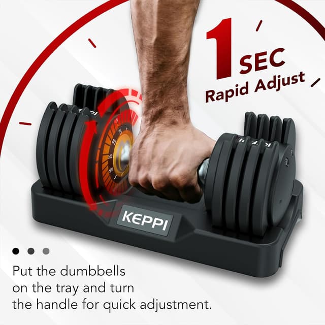 Thumbnail 2 de Keppi Adjustable Dumbbells 25–60 lb 🏋