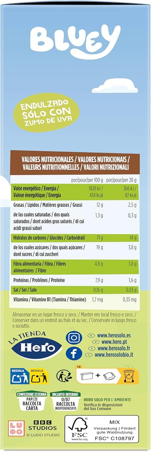 Imagen de Hero Solo Galletas Bluey 100g x6 🍪 en OfertitasTOP