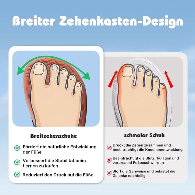 Detalle 2 de IceUnicorn Kinder Barfußschuhe (Breite Zehe) – atmungsaktive Aqua- & Strandschuhe mit Anti-Rutsch-Sohle