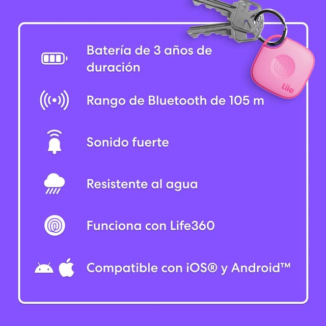 Thumbnail 5 de Tile by Life360 Mate (2024) - Localizador Bluetooth 🗝