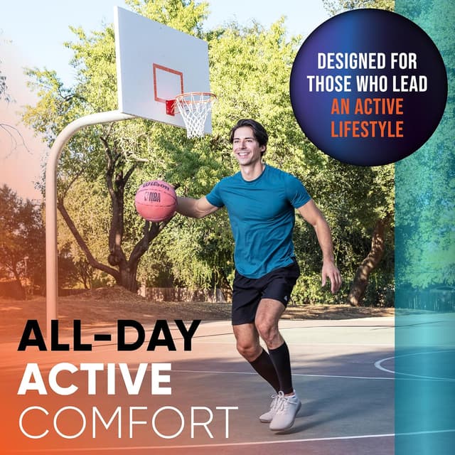 Thumbnail 6 de PhysFlex Calf Compression Sleeves (Black, Medium) — Footless leg sleeves for swelling, shin splints, nursing & pregnancy (1 pair)