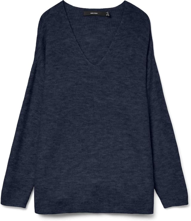 Detalle de VERO MODA Pull en maille VMCREWLEFILE à col V et manches longues