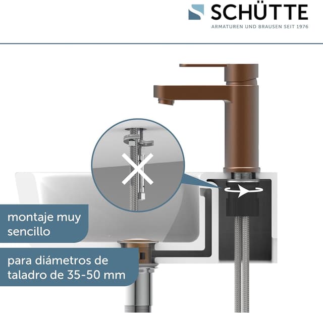 Thumbnail 1 de Schütte 34213 Grifo de Lavabo Elephant Cobre 🐘