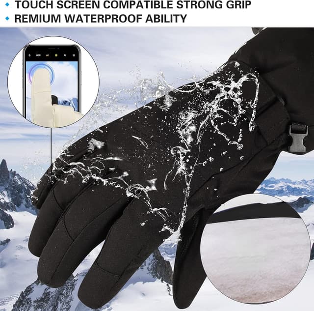 Thumbnail 4 de OMECHY Winter Gloves 5-Layer Waterproof