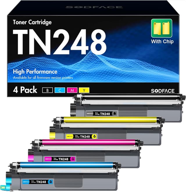 Detalle de SODFACE TN248 4er-Pack Toner für Brother