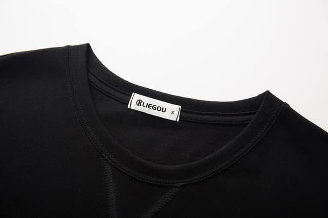 Detalle de KLIEGOU Men’s 100% Cotton Hipster Hip Hop Longline Crewneck T-Shirt (Pre-Shrunk) — S-4XL