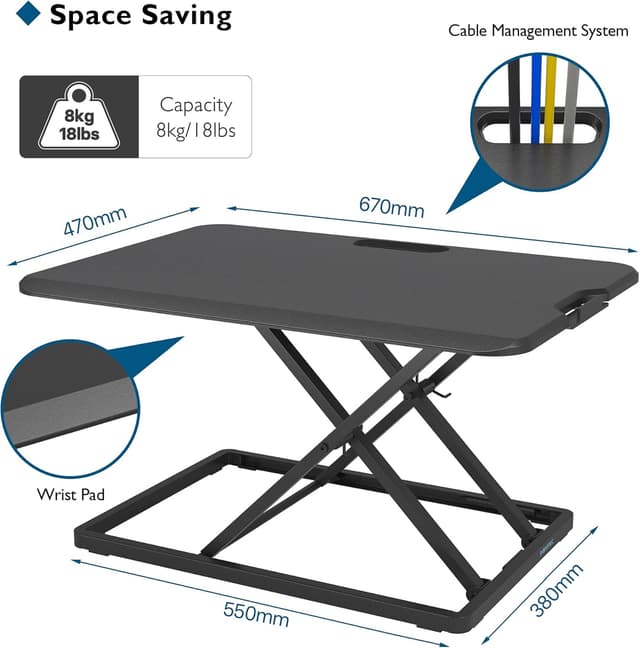 Detalle 2 de BONTEC Standing Desk Converter 67x47cm