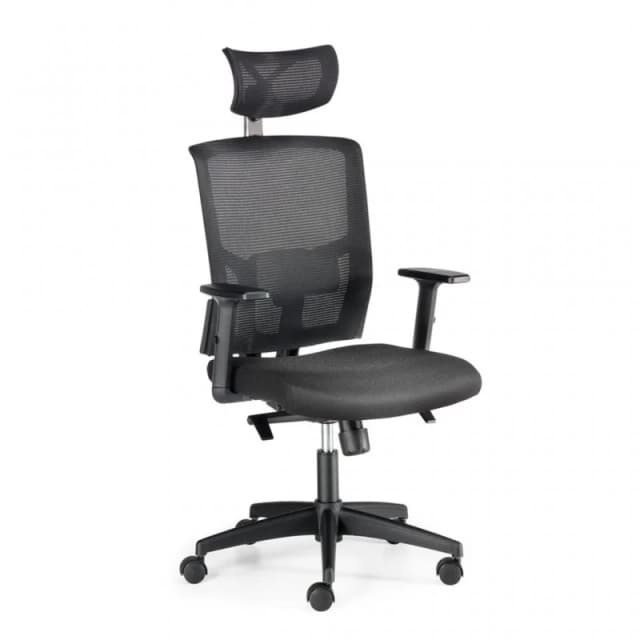 Detalle de Euromof Viena Silla de oficina ergonómica negra