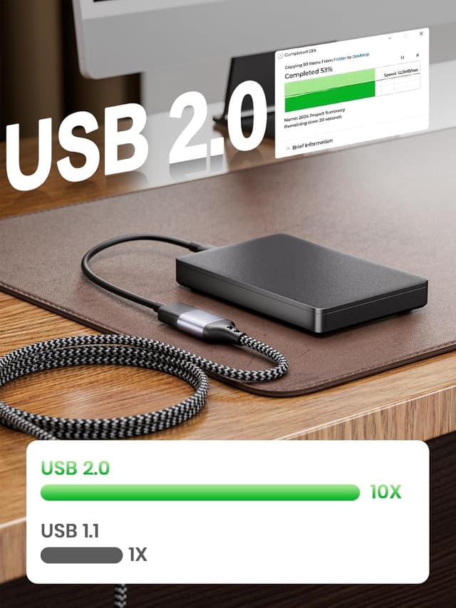 Detalle 2 de 3BAO USB Extension Cable 5m — USB 2.0 A male to A female