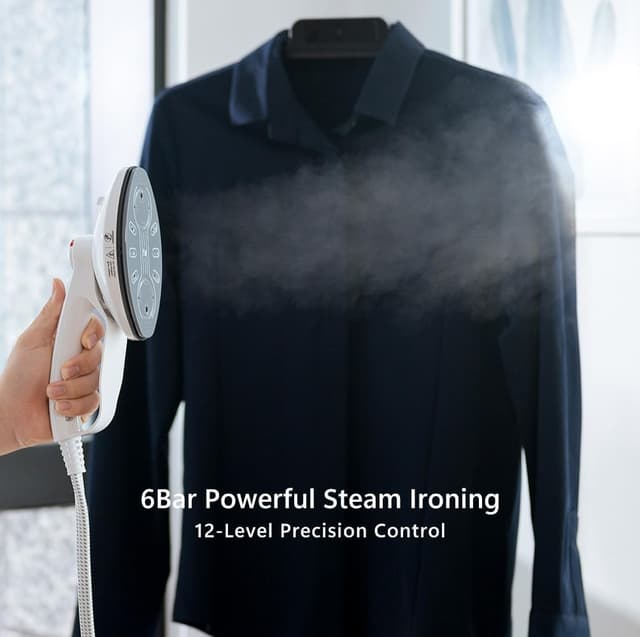 Detalle 2 de Venkillian Upright Garment Clothes Steamer with 12 Steam Levels, 6 Bar & 1400W
