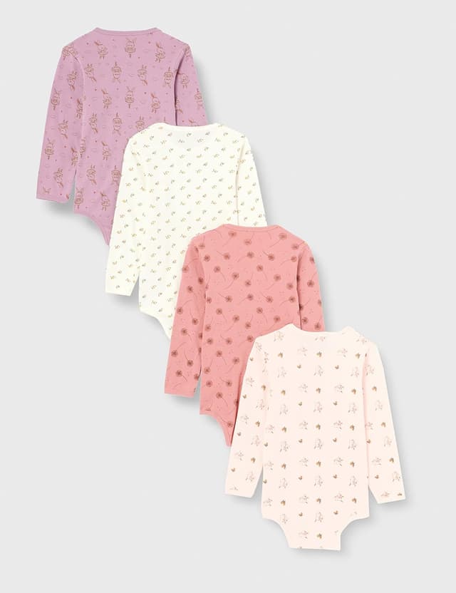 Thumbnail 2 de PIPPI Unisex Baby Body Ls Ao-printed 4er Pack