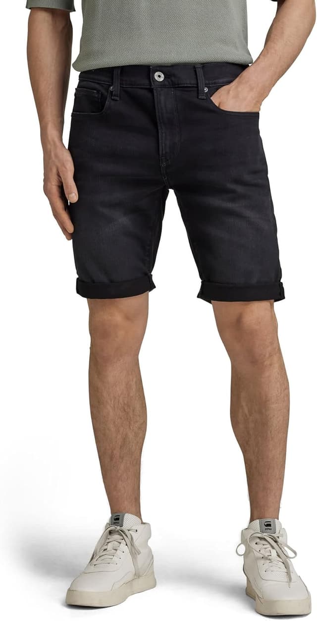 Thumbnail 6 de G-Star Men’s 3301 Slim Denim Shorts (5-pocket) in leather-like paper fabric