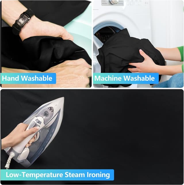 Detalle 1 de JEBUTU Black Backdrop Large 2x3m portable photography background (polyester, washable)