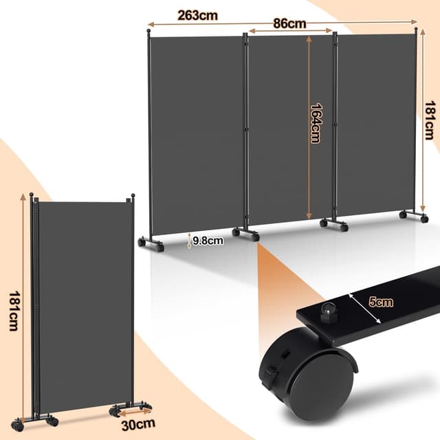 Thumbnail 2 de Fiqops Paraviento 263x181 cm para exteriores 📐