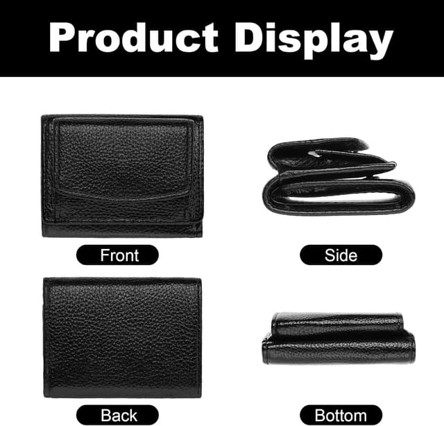 Detalle de Aucuu Portafoglio Donna Piccolo in Pelle con Portamonete e 6 Scomparti Carte