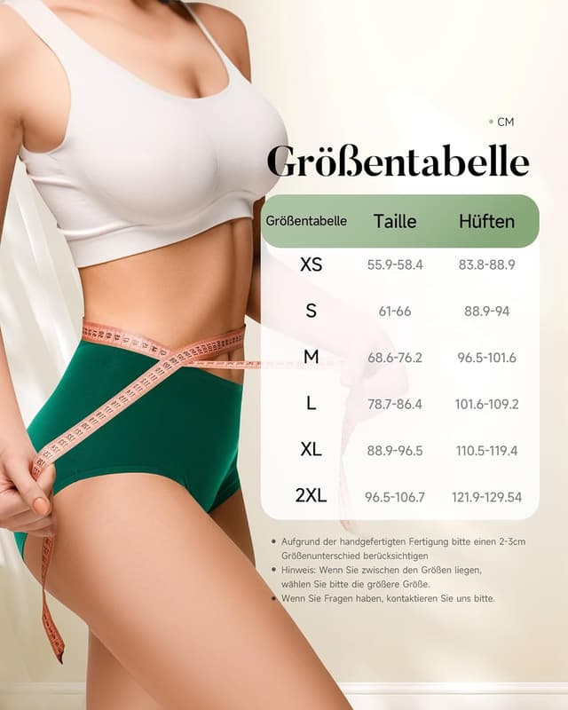 Thumbnail 6 de TANSTC Periodenunterwäsche im 3er-Pack: High-Waist Slips aus Baumwolle für starke Blutungen