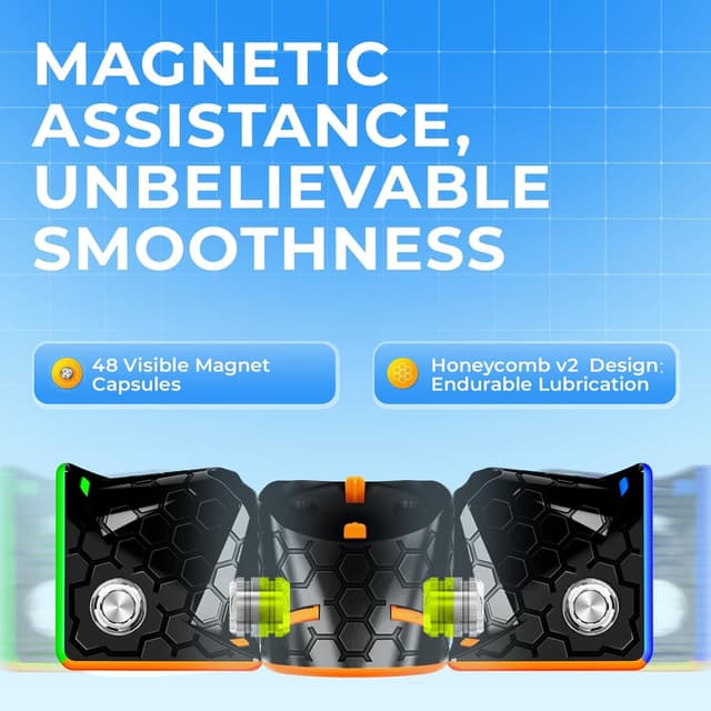 Thumbnail 1 de GAN 356 M magnetic 3x3 speed cube 🧩