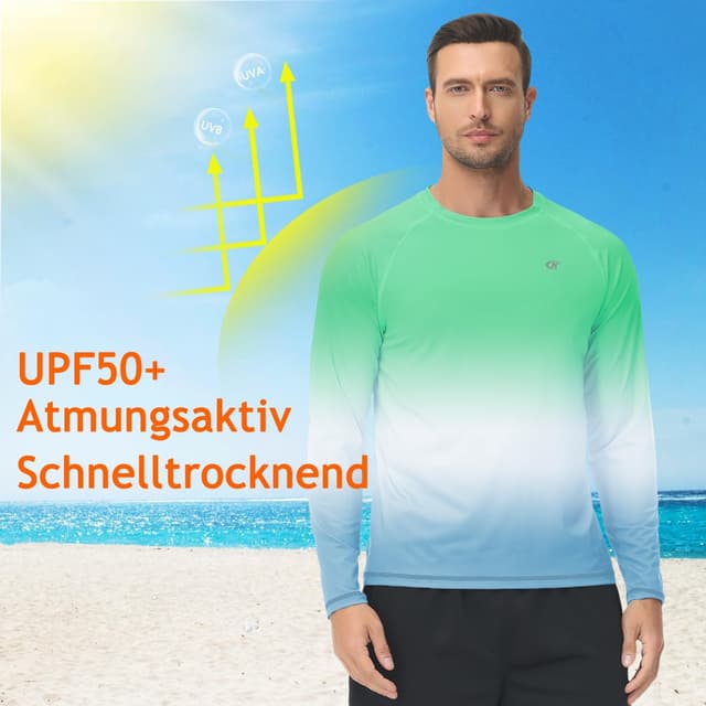 Detalle de Huayuzh Rashguard UV Langarmshirt für Herren