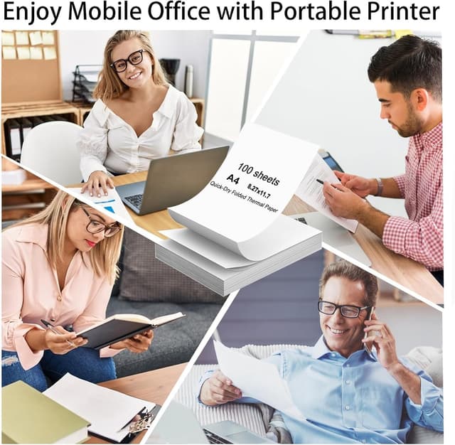 Detalle 2 de Carta termica A4 210×297 mm (100 fogli) per stampante portatile senza inchiostro