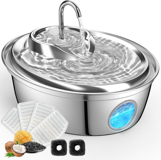 Thumbnail 6 de GoldenSun Cat Water Fountain 3L Stainless Steel